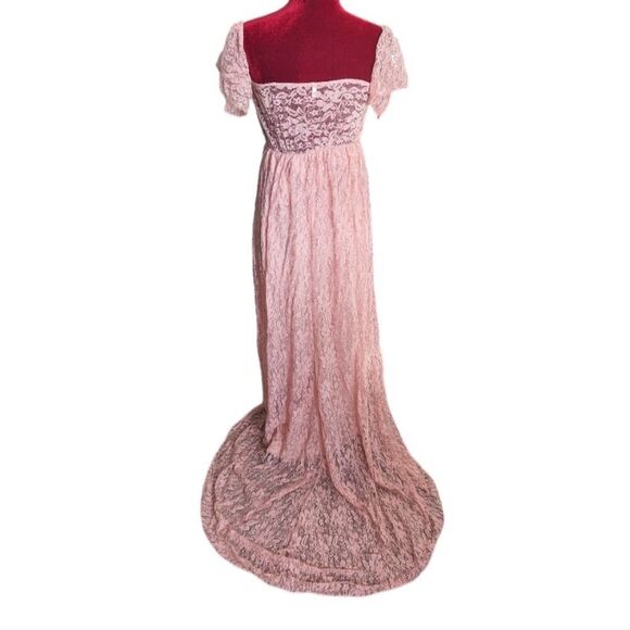 Maternity Pink Carnation Gown Size Small - Picture 6 of 7
